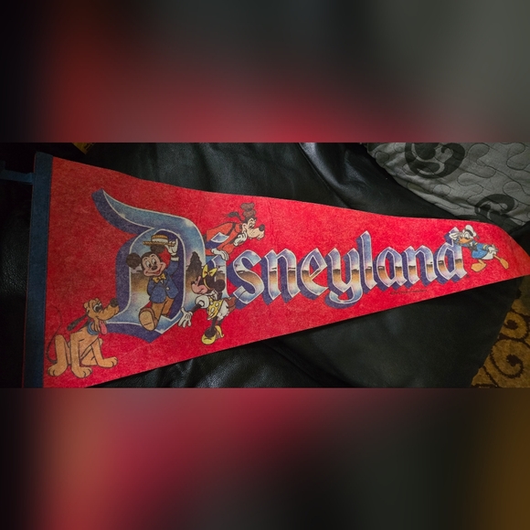 Disneyland very Vintage RARE 29" felt banner 1966 pennant - Picture 2 of 9